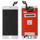 Дисплей для Apple iPhone 6S Plus, білий, з рамкою, High Copy, High Copy