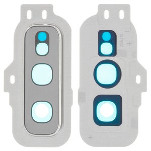 Скло камери для Samsung G970 Galaxy S10e, біле, з рамкою, prism white