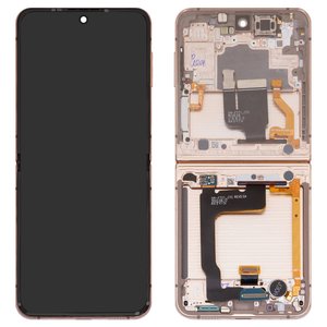 Дисплей для Samsung F721 Galaxy Flip4, золотистий, з рамкою, Original PRC 