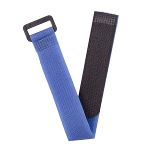 Органайзер для кабеля, синий, 20 мм, 30 см, многоразовая лента липучка