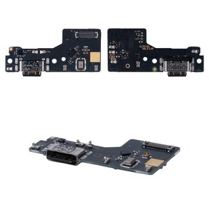 Шлейф для Xiaomi Redmi 13, коннектора зарядки, с микрофоном, с компонентами, Original PRC , плата зарядки