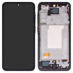 Дисплей для Samsung A356 Galaxy A35 5G, синій, з рамкою, High Copy, OLED , navy