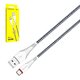 USB кабель Borofone BX25, USB тип-C, USB тип-A, 100 см, 3 A, белый, #69314744703507