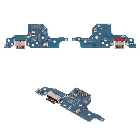 Шлейф для Motorola Moto E15, Moto G05, Moto G15, Moto G15 Power, коннектора зарядки, с компонентами, High Copy, плата зарядки