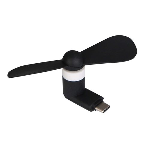 Вентилятор Mini, черный, мобильный, USB тип C