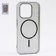 Чехол Fully-PC MagSafe для iPhone 15 Pro, черный, прозрачный, магнитный, пластик