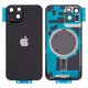 Задняя панель корпуса для iPhone 14, черная, со стеклом камеры, Original (PRC), Midnight, small hole