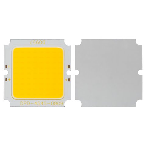 Módulo COB LED de 15 W luz blanca tíbia, 1350 lm, 45 x 45 mm, 674 mA,  24 V 